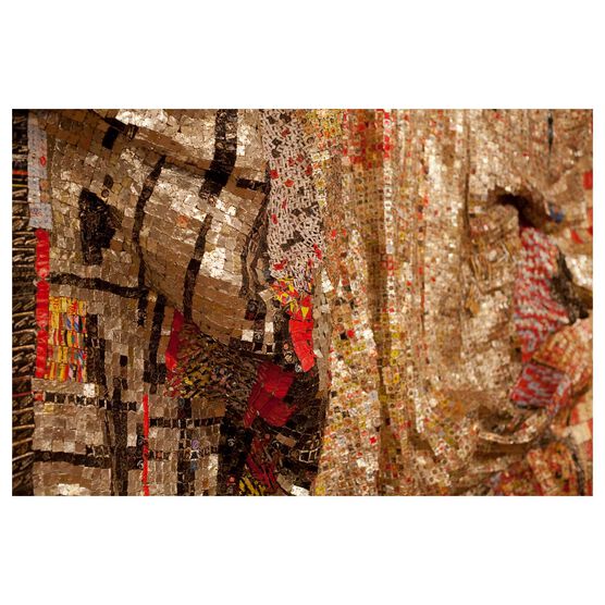 Hyundai Commission 2023: El Anatsui Behind the Red Moon